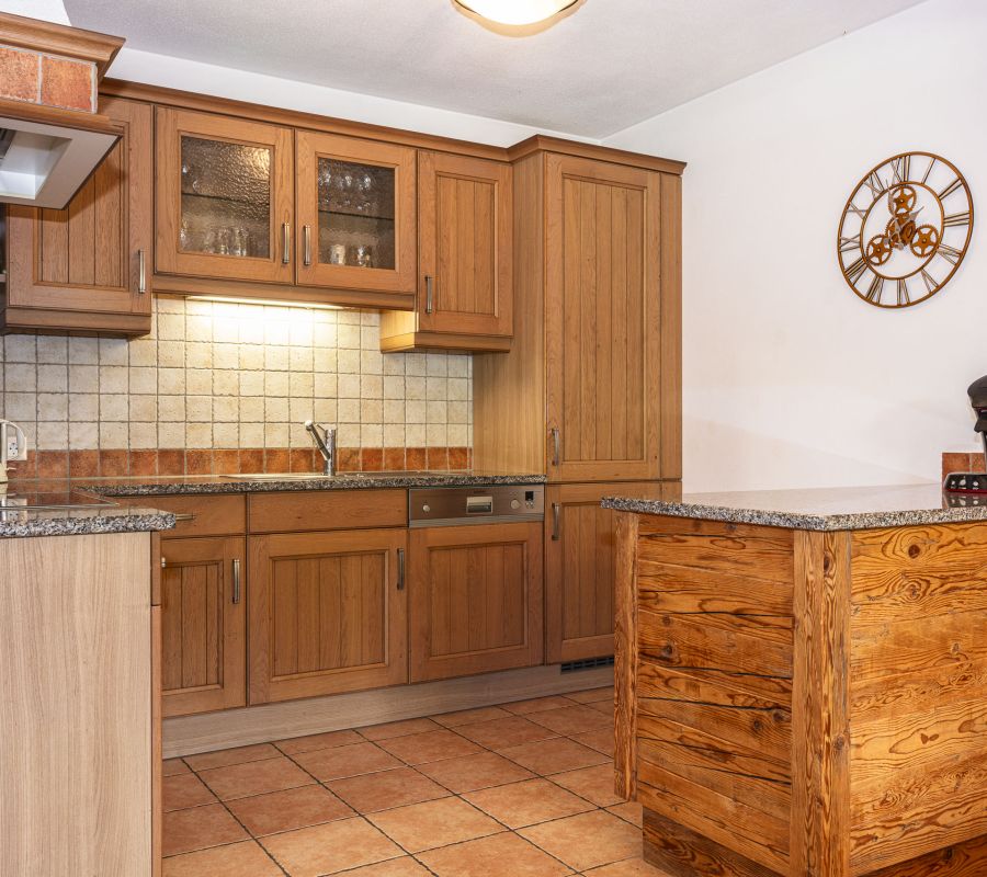 Küche im Chalet Sonntagshorn